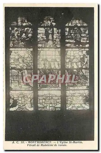 Cartes postales Montmorency l'Eglise St Martin Vitrail de Madeleine de Savoie