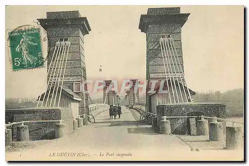 Cartes postales Le Guetin Cher Le pont suspendu