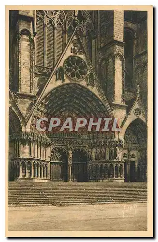 Cartes postales Bourges Cher La Cathedrale Porche Central