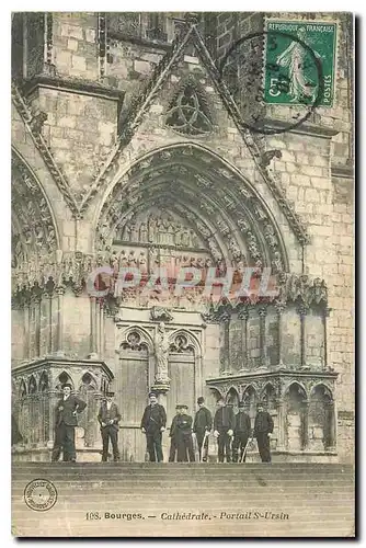 Cartes postales Bourges Cathedrale Portail St Ursin