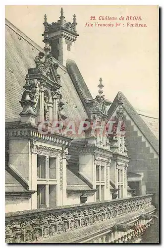 Cartes postales Chateau de Blois Aile Francois I Fenetres