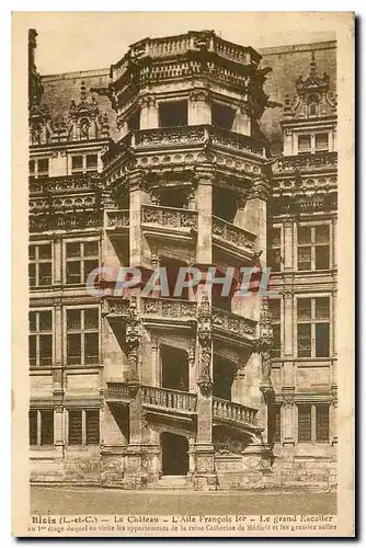 Cartes postales Blois L et C Le Chateau l'Aile Francois I Le Grand Escaller