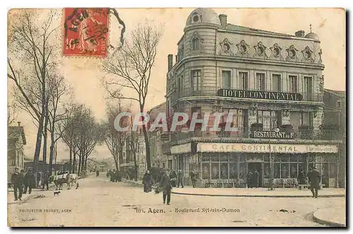 Cartes postales Agen Boulevard Sylvain Dumon Hotel Continental