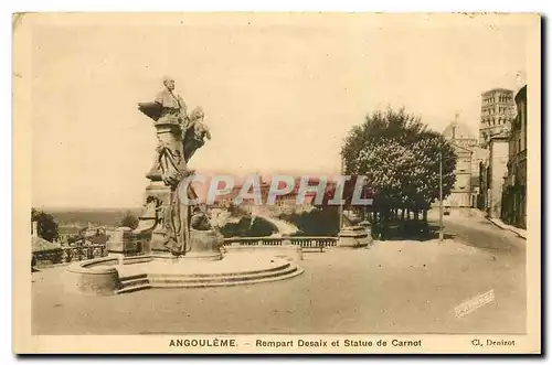 Ansichtskarte AK Angouleme Rempart Dosaix et Statue de Carnot