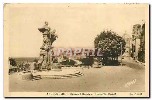 Cartes postales Angouleme Rempart Dosaix et Statue de Carnot