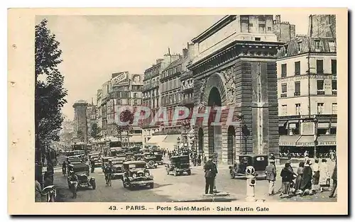 Cartes postales Paris Porte Saint Martin