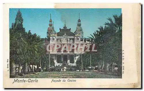 Cartes postales Monte Carlo Facade du Casino