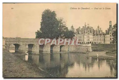 Cartes postales Chateau de Chambord Pont sur le Cosson