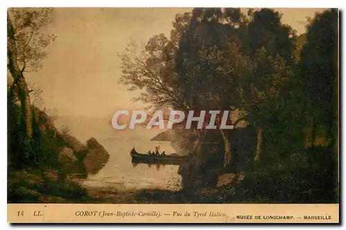 Cartes postales Corot Jean Baptiste Camille Vue du Tyrol Italien Musee de Longchamp Marseille