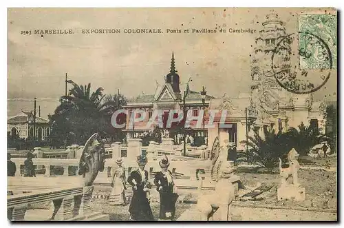 Cartes postales Marseille Exposition Coloniale Ponts et Pavillons du Cambodge