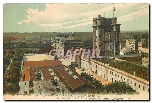 Cartes postales Vincennes Vue panoramique du Chateau Le Pavillon du Roi Les Castemates de la 1er Compagnie d'ouv