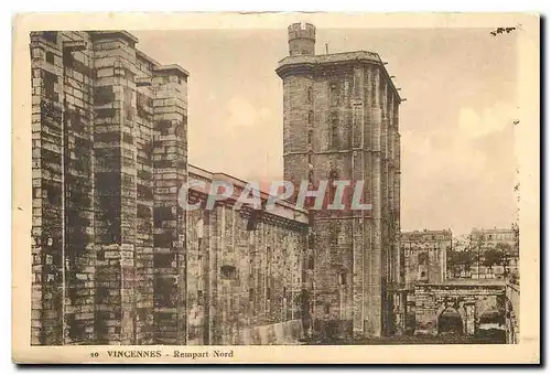 Cartes postales Vincennes Rempart Nord