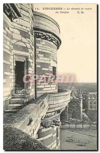 Cartes postales Vincennes Le chemin de ronde du Donjon