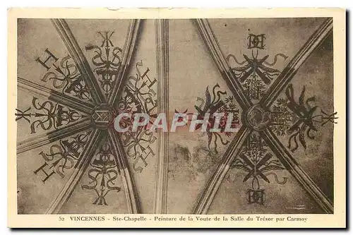 Cartes postales Ste Chapelle Peinture de la Voute de la Salle du Tresoq par Carmoy Antoine de Padoue