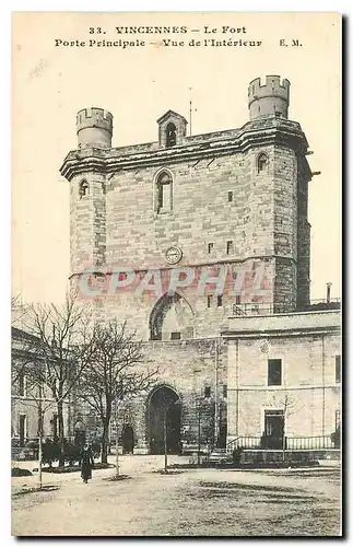 Cartes postales Vincennes Le Fort Porte Principale Vue de l'Interieur