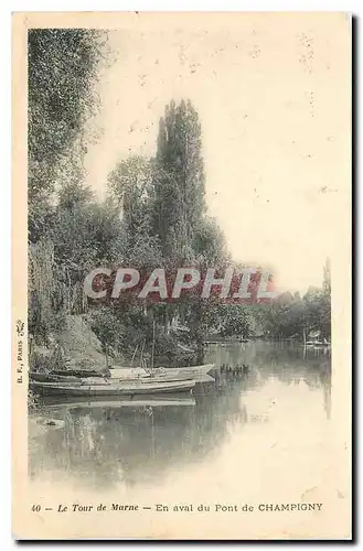 Cartes postales Le Tour de Marne En aval du Pont de Champigny