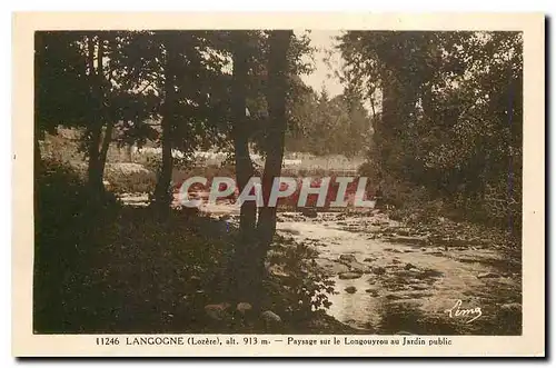 Cartes postales Langogne Lozere Paysage sur le Longouyrou au Jardin public