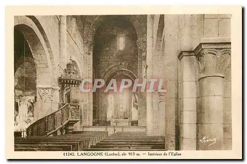 Ansichtskarte AK Langogne Lozere Interieur de l'Eglise