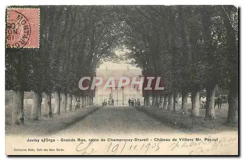Cartes postales Juvisy Grande Rue route de Champrosay Draveil Chateau de Villiers Mr Pecoul