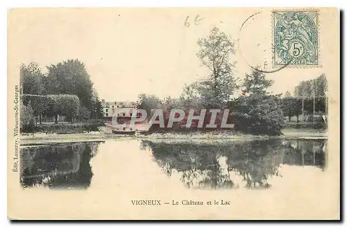 Cartes postales Vigneux Le Chateau et le Lac
