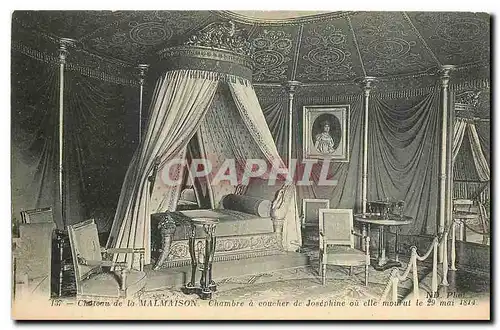 Cartes postales Chateau de la Malmaison Chombre a coucher de Josephine