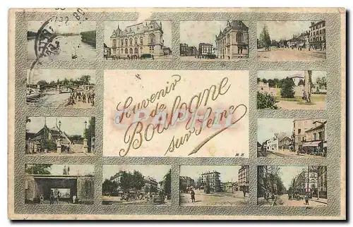 Cartes postales Souvenir de Boulogne sur Seine