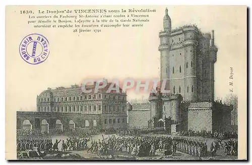 Cartes postales Le Donjon de Vincennes sous la Revolution