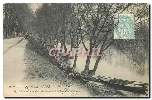 Ansichtskarte AK La Marne Le Quai de Bonneuil a la Varenne St Hilaire