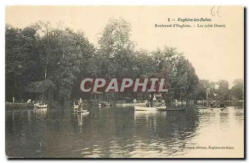 Cartes postales Enghien les Bains Boulevard d'Enghien Lac cote Ouest