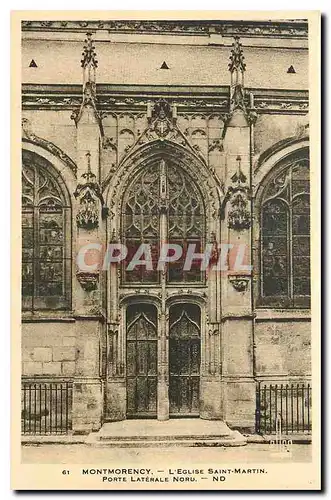 Cartes postales Montmorency L'Eglise Saint Martin Porte laterale Nord