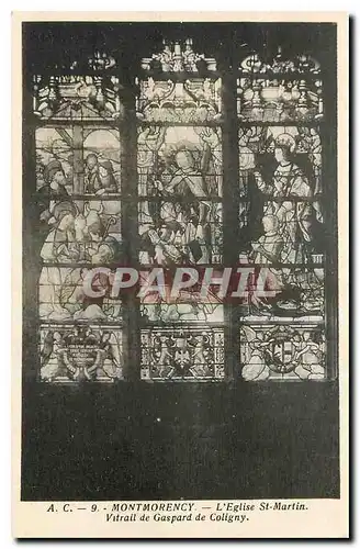 Cartes postales Montmorency L'Eglise St Martin Vitrail de Gaspard de Coligny