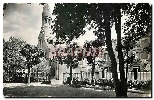 Moderne Karte Enghien les Bains L'Eglise prise du Jardin de la Mairie