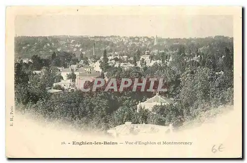 Cartes postales Enghien les Bains Vue d'Enghien et Montmorency