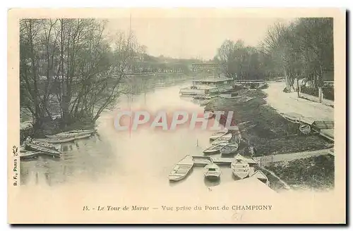 Ansichtskarte AK Le Tour de Marne Vue prise du Pont de Champigny