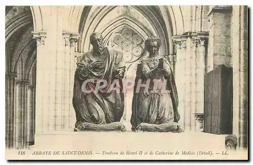 Ansichtskarte AK Abbaye de Saint Denis Tombeau de henri II et de Catherine de Medicis Detail