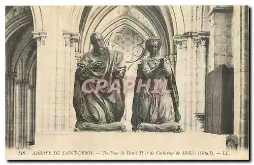 Cartes postales Abbaye de Saint Denis Tombeau de henri II et de Catherine de Medicis Detail
