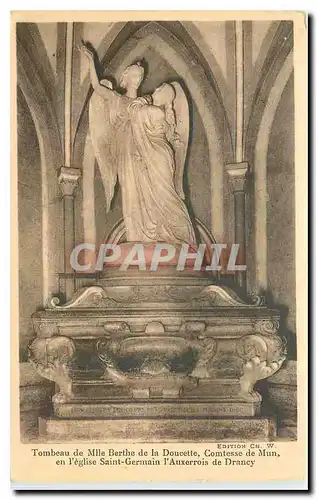 Cartes postales Tombeau de Mlle Berthe de la Doucette Comtesse de Mun en l'eglise Saint Germain l'Auxerrois de D