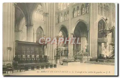 Ansichtskarte AK Abbaye de Saint Denis Le Transept et les Stalles de gauche