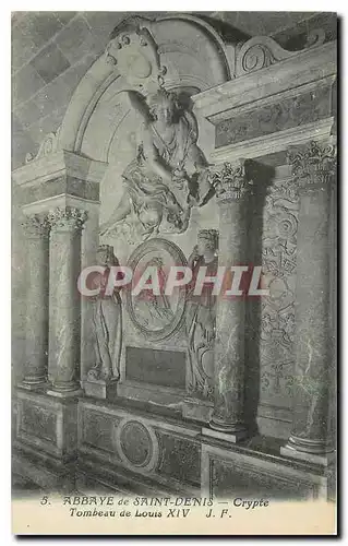 Cartes postales Abbaye de Saint Denis Crypte Tombeau de Louis XIV