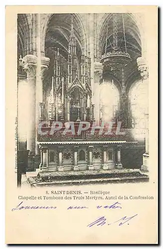 Ansichtskarte AK Saint Denis Basilique Chapelle et Tombeau des Trois Martyrs Autel de la Confession