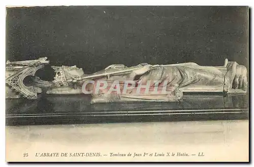 Cartes postales L'Abbaye de Saint Denis Tombeau de Jean I et Louis X le Hutin