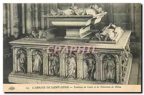 Ansichtskarte AK L'Abbaye de Saint Denis Tombeau de Louis et de Valentine de Milau