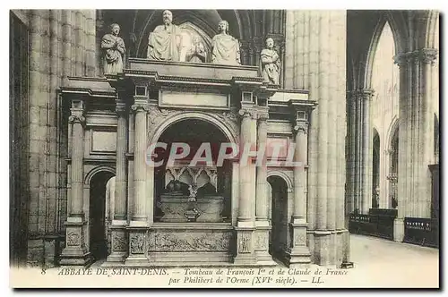 Cartes postales Abbaye de Saint Denis Tombeau de Francois I et de Claude de France
