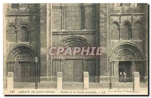 Ansichtskarte AK Abbaye de Saint Denis Portails de la Facade principale