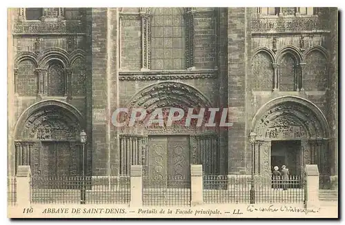 Cartes postales Abbaye de Saint Denis Portails de la Facade principale