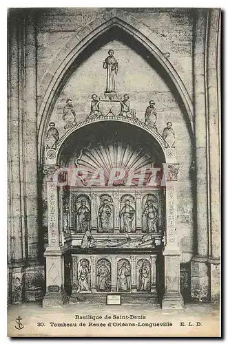 Cartes postales Basilique de Saint Denis Tombeau de Renee d'Orleans Longueville