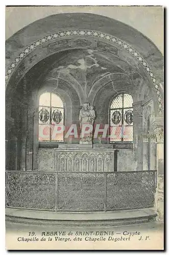 Ansichtskarte AK Abbaye de Saint Denis Crypte Chapelle de la Vierge dite Chapelle Dagobert
