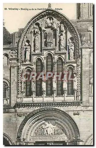 Cartes postales Vezelay Basilique de la Madeleine Details