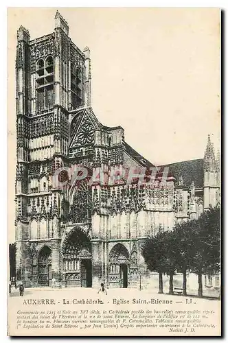 Cartes postales Auxerre La Cathedrale Eglise Saint Etienne