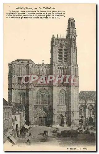 Cartes postales Sens Yonne La Cathedrale